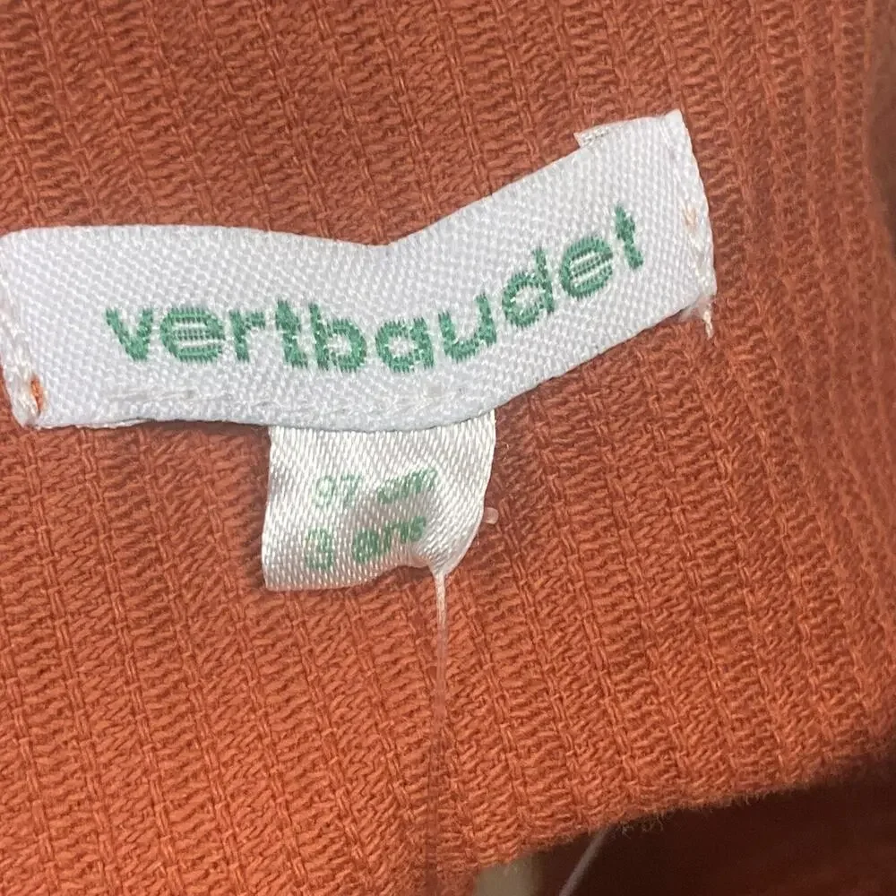 Vertbaudet Jacket Toddler Boys Size 3Y Corduroy Hooded Snap Brown NWT